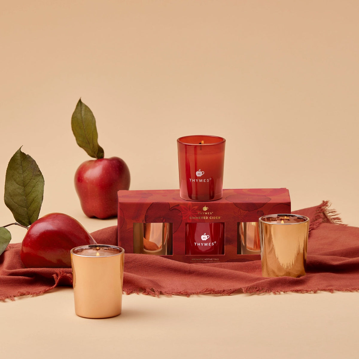 Simmered Cider Aromatic Votive Trio